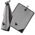 SWIFTEE 4-in-1 Golf Towel with Magnet & Brush – Wet/Dry Cleaning Towel (Grey)