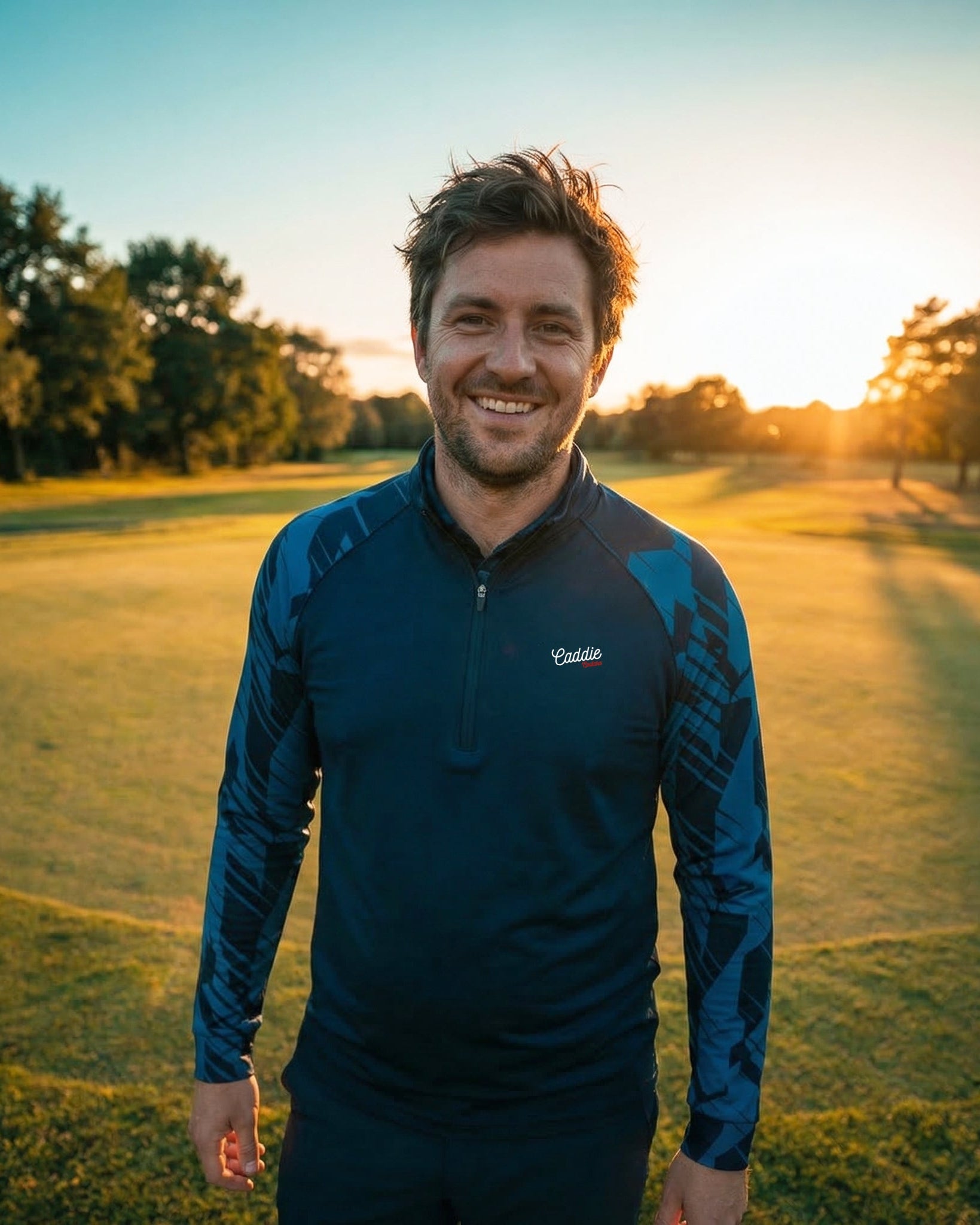 Midnight Geo Men's Performance Quarter Zip