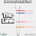 The Link-Not A Castle Tee-Premium 70mm Bamboo Golf Tee With Orange, Pink, Blue & Red Castle Height Indicators-30 Pack