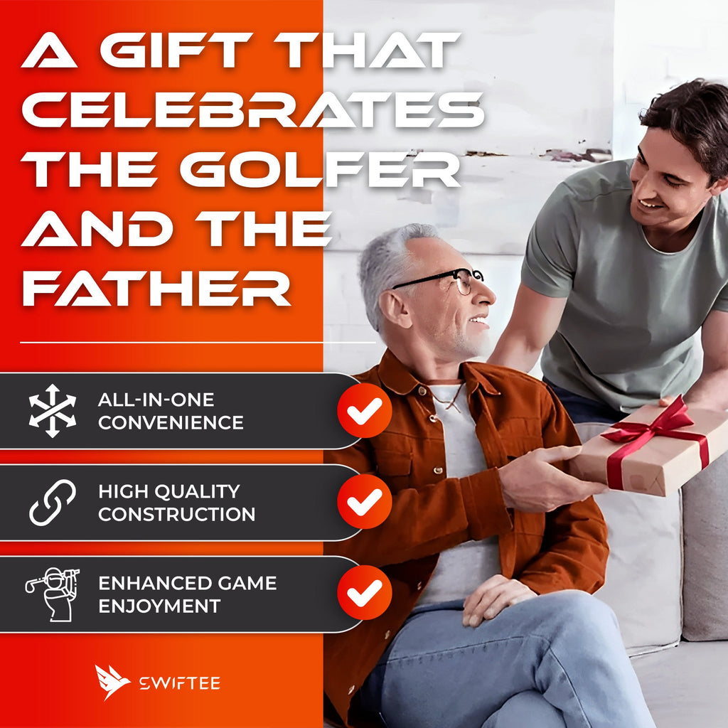 SWIFTEE Premium Golf Gift Set – 7-in-1 Multi Tool, Tees, Ball Marker & Towel