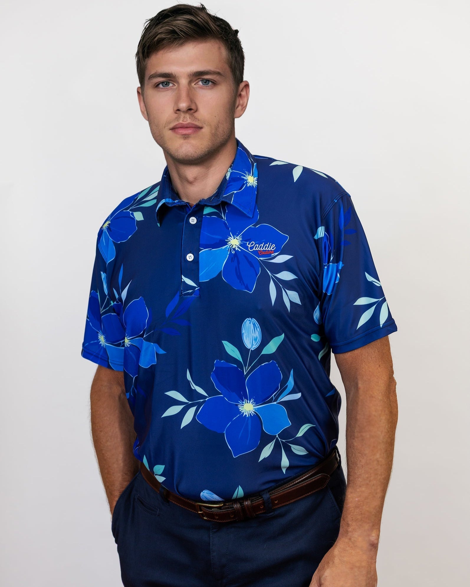 Azure Petal Performance Golf Polo